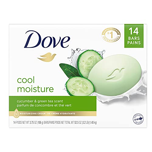 Dove Cucumber & Green Tea Moisturizing Beauty Bar, 3.75 oz, 14-Pack