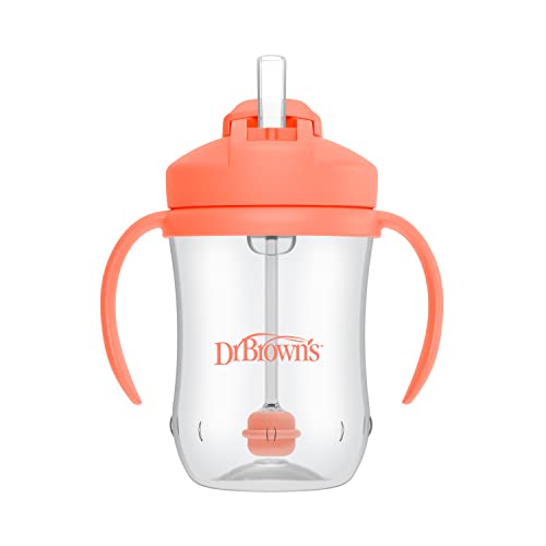 Dr. Brown's Straw Sippy Cup, Coral