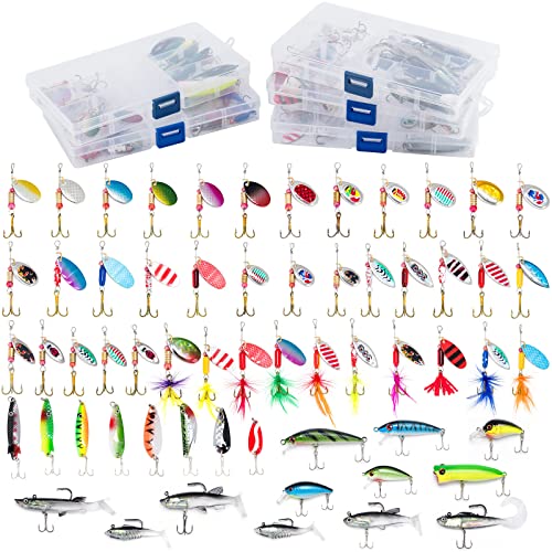 Dr.Fish 60 Pieces Fishing Lures Kit