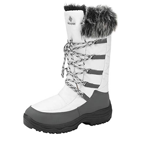 DREAM PAIRS Women's Maine Grey Taupe Knee High Winter Snow Boots Size 6 M US