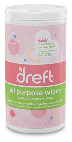 Dreft Multi-Surface Wipes, 70 Count (Pack of 4)