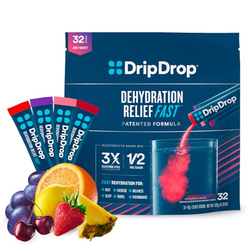 DripDrop Electrolyte Powder Packets 32 Count