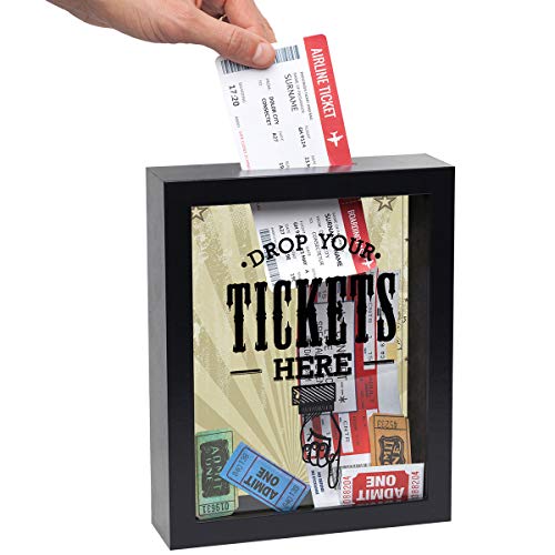 Drop Your Tickets Here Shadowbox Frame - Black