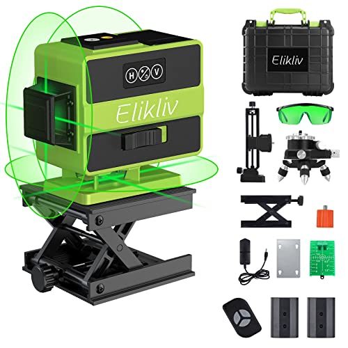 Elikliv 3D Green Laser Leveler with Remote