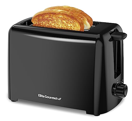 Elite Gourmet Cool Touch Toaster, 6 Settings, 1.25" Slots, ETL Certified