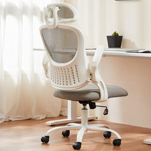 Ergonomic High-Back Mesh Rolling Chair with Adjustable Headrests
