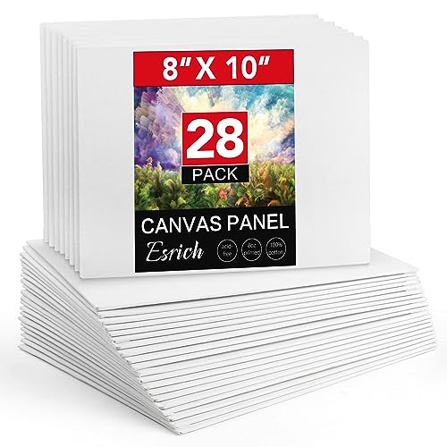 ESRICH Painting Canvas 8x10in, 28 Pack Bulk