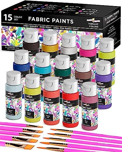 Fabric Paint Set with 15 Colors
