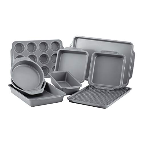 Farberware 10-Piece Nonstick Steel Bakeware Set, Gray