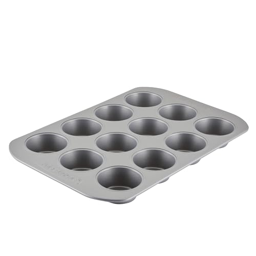 Farberware Nonstick 12-Cup Muffin/Cupcake Tin - Gray
