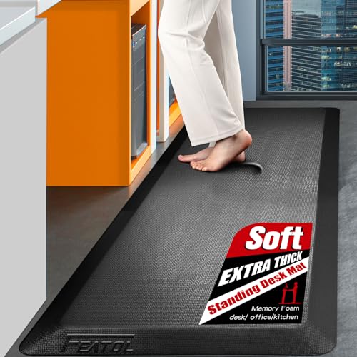 FEATOL Extra Thick Memory Foam Anti Fatigue Comfort Mat