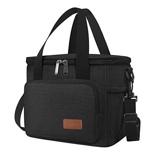 Femuar Reusable Insulated Lunch Bag - Black