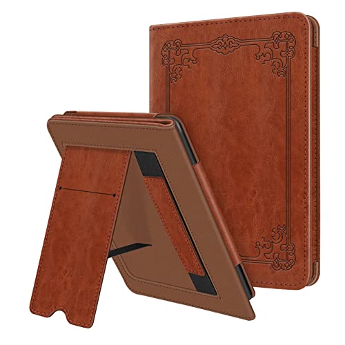 Fintie Premium PU Leather Stand Case for 6.8" Kindle Paperwhite - Vintage Brown
