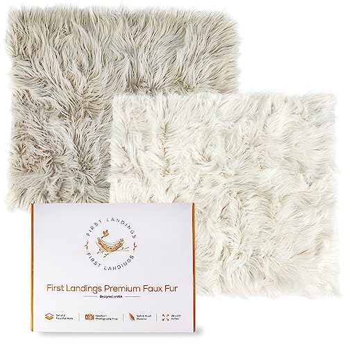 First Landings Faux Fur Baby Photo Props
