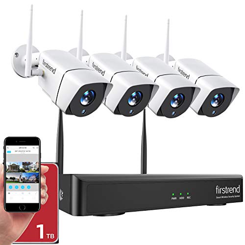 Firstrend 1080P Wireless Home Security System with 4 Full HD Cameras