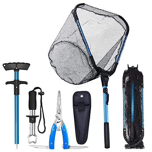 Fishing Tool Set with Landing Net, Pliers, Hook Remover