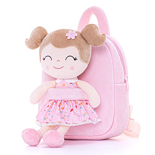 Floral Doll Pink 9" Kids Backpack