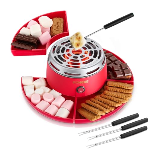 FOHERE Smores Maker Tabletop Electric Marshmallow Roaster