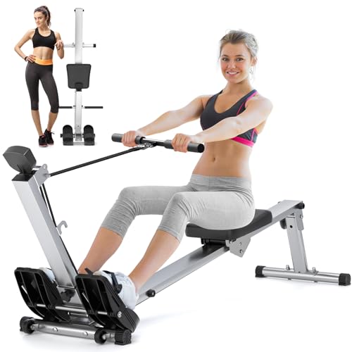 Foldable Rower with LCD Monitor