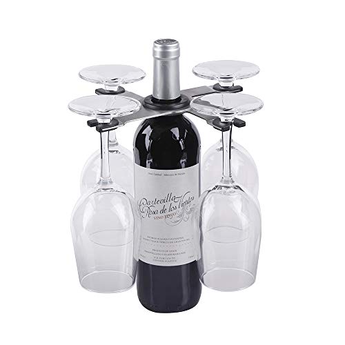 Forzaddik Wine Bottle & Glasses Holder Rack