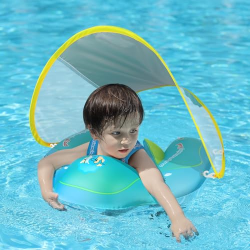 Free Swimming Baby Infant Pool Float (Blue, Large)
