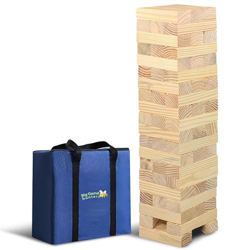 Garden Games Jumbo Tumble Tower - 5ft Wooden Block Game