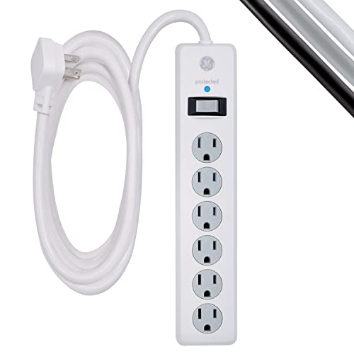 GE 6-Outlet Surge Protector, 10 Ft Extension Cord