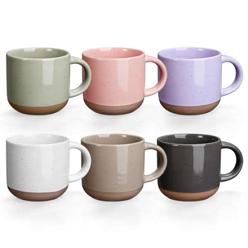 Gencywe Morandi Color Ceramic Mini Espresso Cups Set - 6 Pack