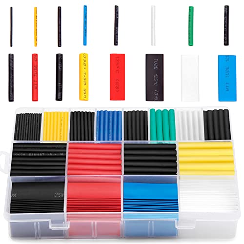Ginsco Heat Shrink Tubing Kit - Assorted Colors and Sizes for DIY