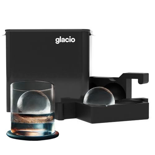 Glacio Clear Ice Ball Maker - 2.5-Inch Spheres for Whiskey and Cocktails
