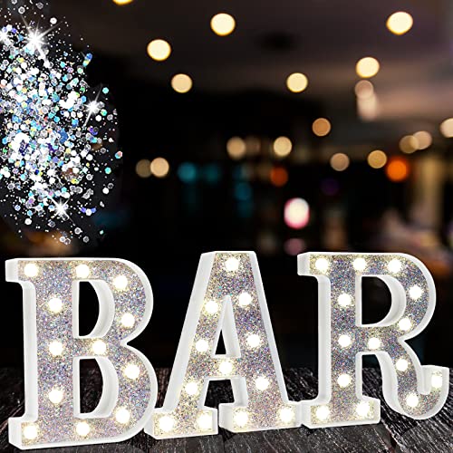 Glitter Marquee Bar Letter Signs