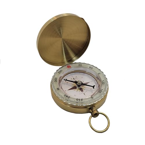 Glow-in-The-Dark Brass Pocket Compass