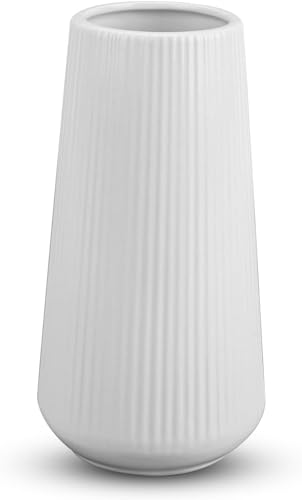 GUKJOB White Ceramic Flower Vase