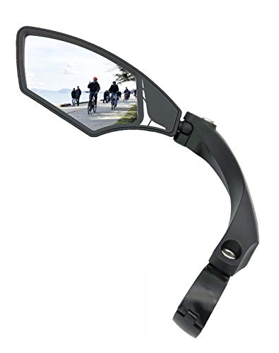 Hafny HD Blast-resistant E-bike Mirror, Glass Lens, HF-MR095 (Silver Left)