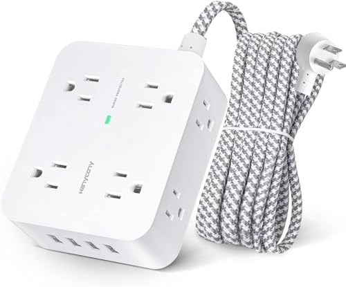 HANYCONY 8-Outlet Surge Protector with USB Charging Ports