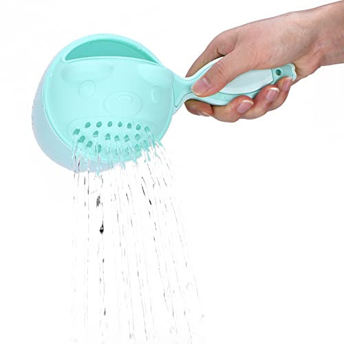 Haosie Baby Bath Rinse Cup - Tear-Free Detachable Waterfall Rinser (Green)