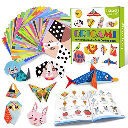 hapray Origami Kit: 144 sheets, 72 Patterns, Craft Book
