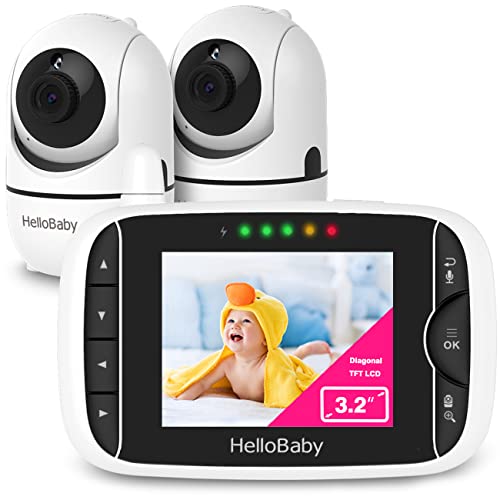 HelloBaby Video Baby Monitor with 2 Cameras