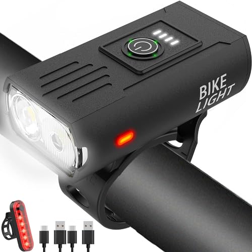 High Lumens USB Rechargeable Bike Light Set for Night Riding