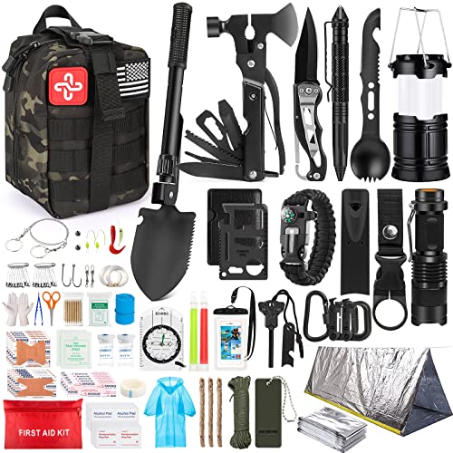 HIHEGD 250Pc Survival Gear First Aid Kit for Outdoor Adventures