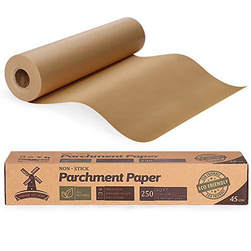 HIWARE 15 x 200 ft Parchment Baking Paper Roll - 250 Sq.Ft for Cooking & Baking