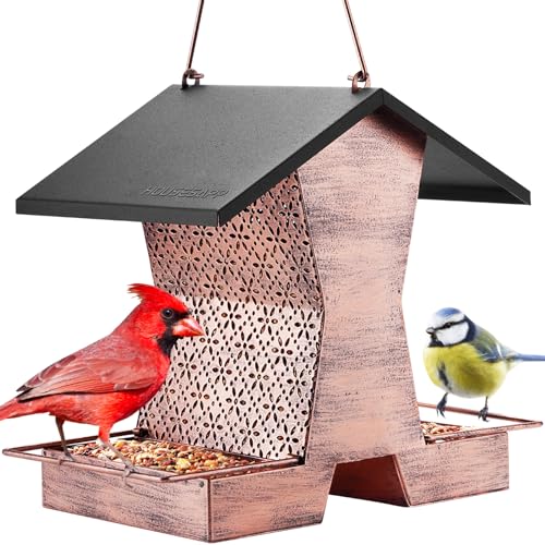 HouseSapp Metal House Shape Bird Feeder for Outdoor Decoration