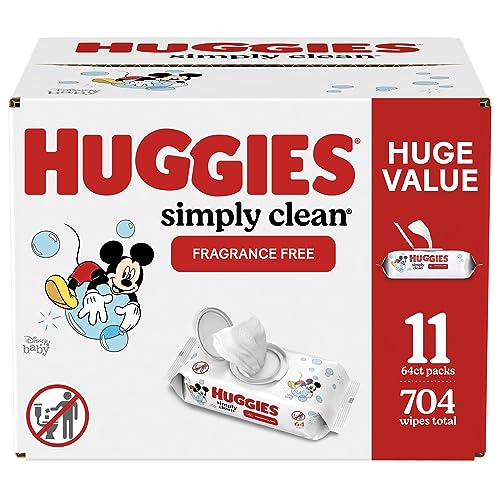 HUGGIES Simply Clean Baby Wipes 11 Pack (704 Wipes)