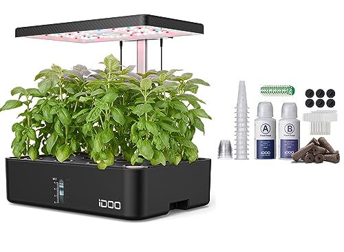 iDOO 12Pods Hydroponic Growing System with LED Grow Light