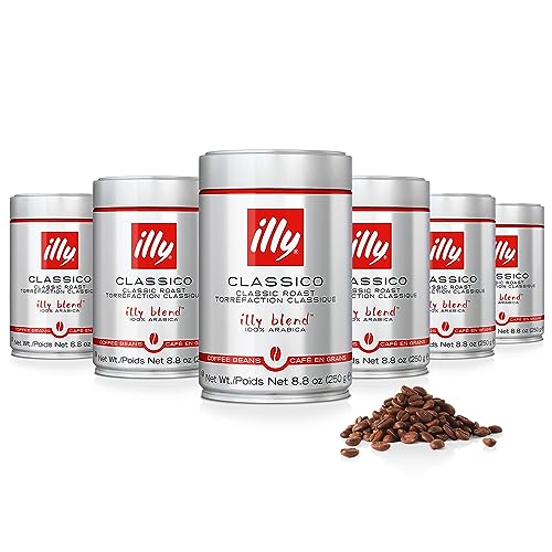 illy Whole Bean Coffee - Classico Medium Roast - 8.8 Ounce, 6 Pack