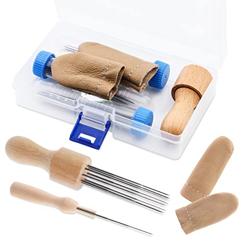 IMZAY Needle Felting Kit: 30Pcs Needles, Wooden Handle, Finger Cots