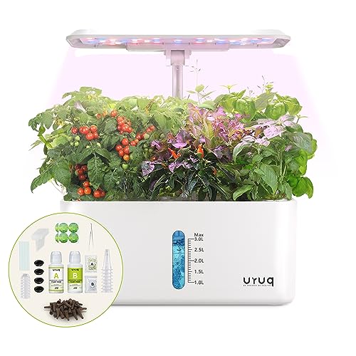 Indoor Hydroponic Garden: 8 Pods Herb Kit with LED Grow Light