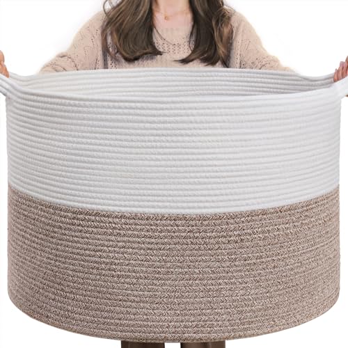 INDRESSME Large Cotton Rope Basket