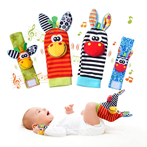 Infant Rattle Socks and Wrist Rattles Set