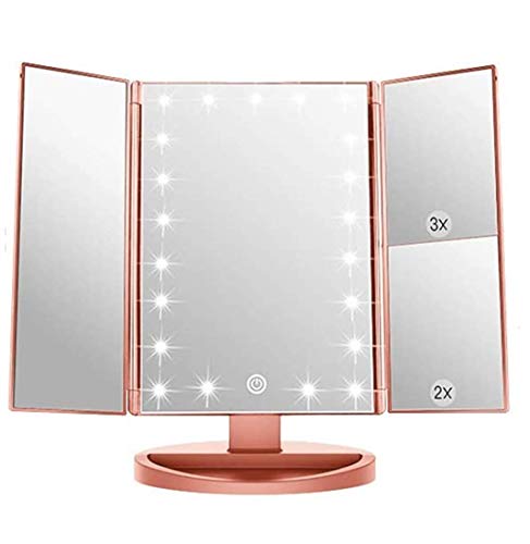 Infitrans 3 Folds Lighted Vanity Makeup Mirror
